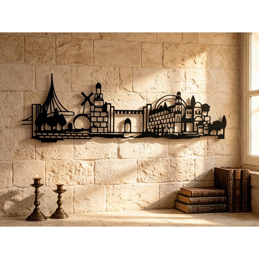 Art & Craft Kids Salon - CIFBUY Metalen Wanddecoratie Jeruzalem Skyline Decor