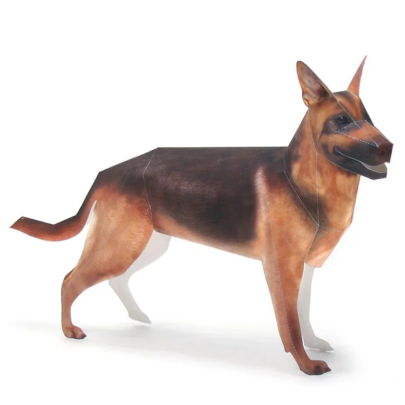 Art Craft With Cardboard - Duitse Herdershond Origami Art Pet Paper