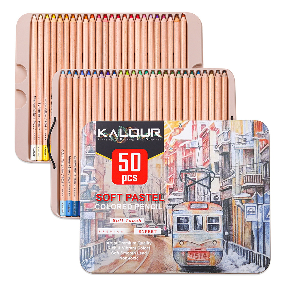 Colored Pencil Professional - KALOUR 50 Kleur Luxe IJzeren Doos
