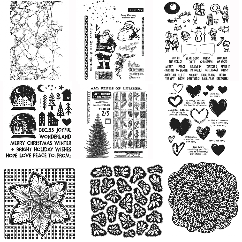 Art Craft Template - Kerstboom Bloem Clear Stempels Voor DIY