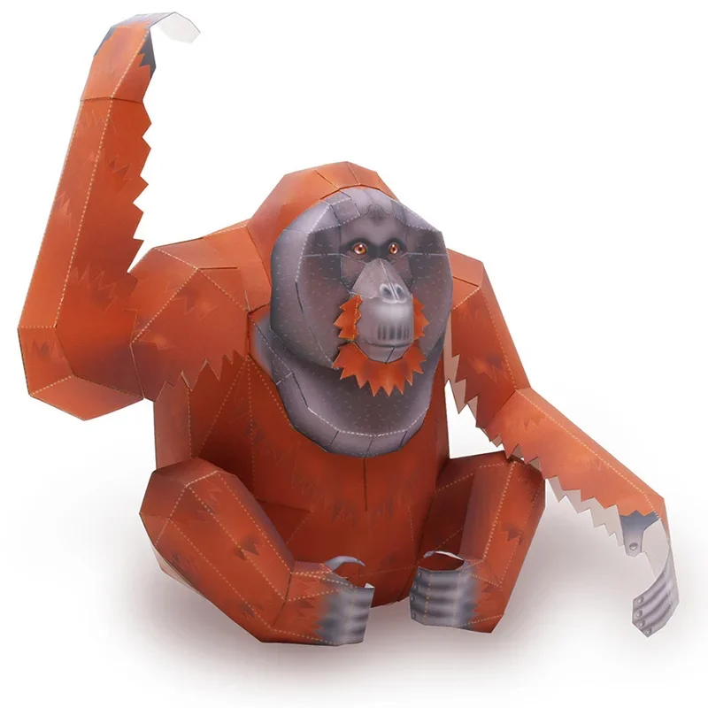 Art Craft With Cardboard - Orang-oetan Gorilla Origami Art Vouwen Mini