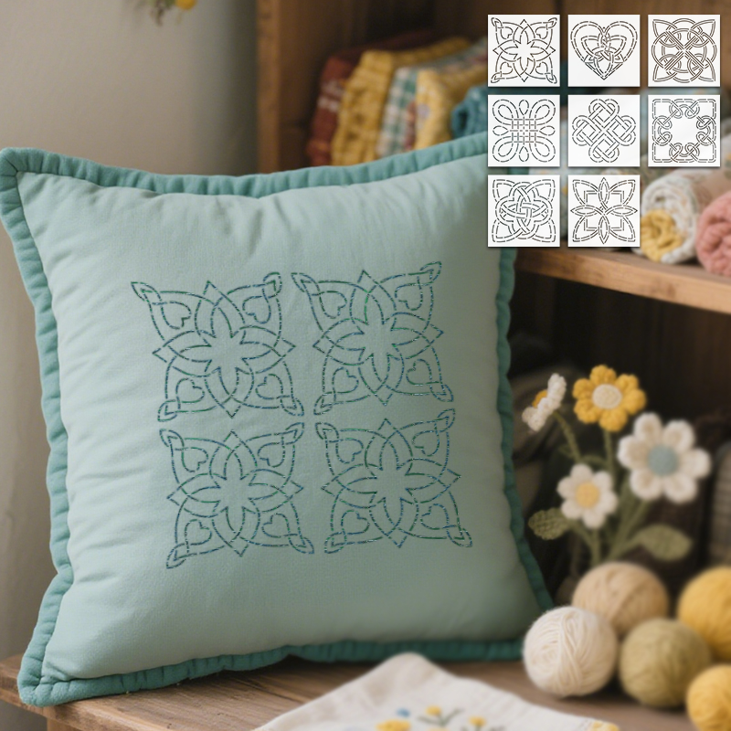 Art Craft Template - YOMDID 8 stuks oud symboolpatroon naaisjabloon
