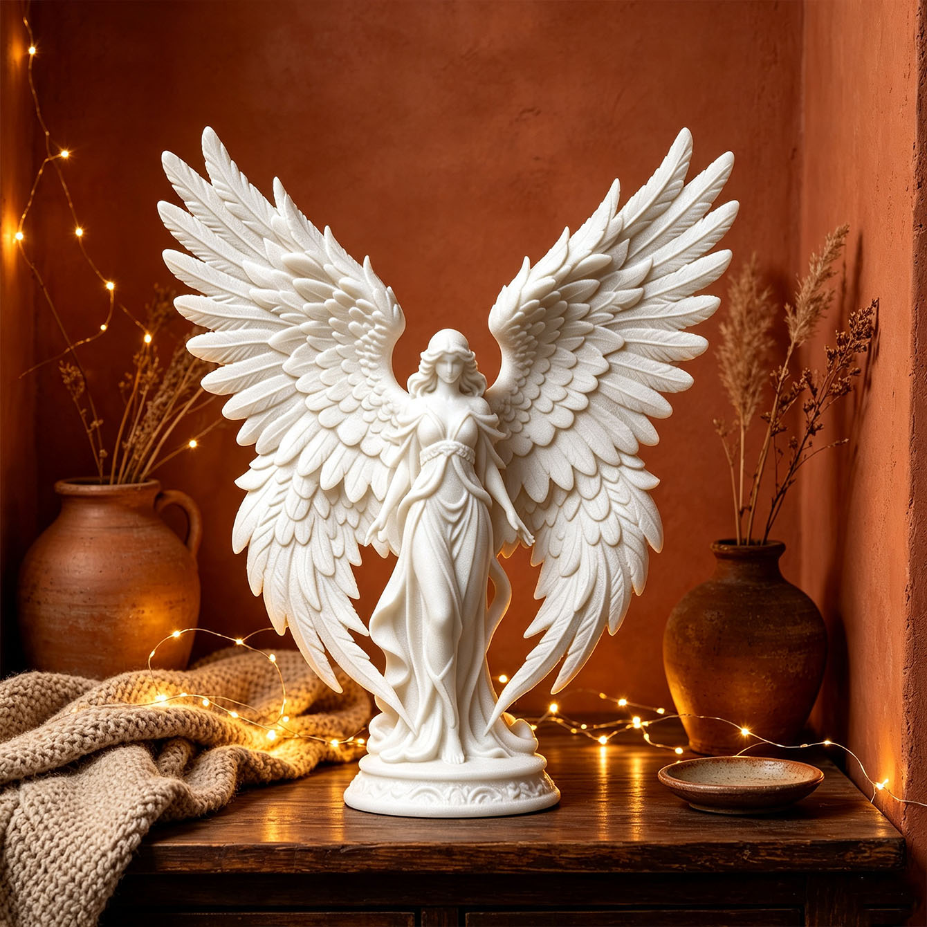 Light Art And Craft - Licht Luxe 3D Geprint Engel Godin
