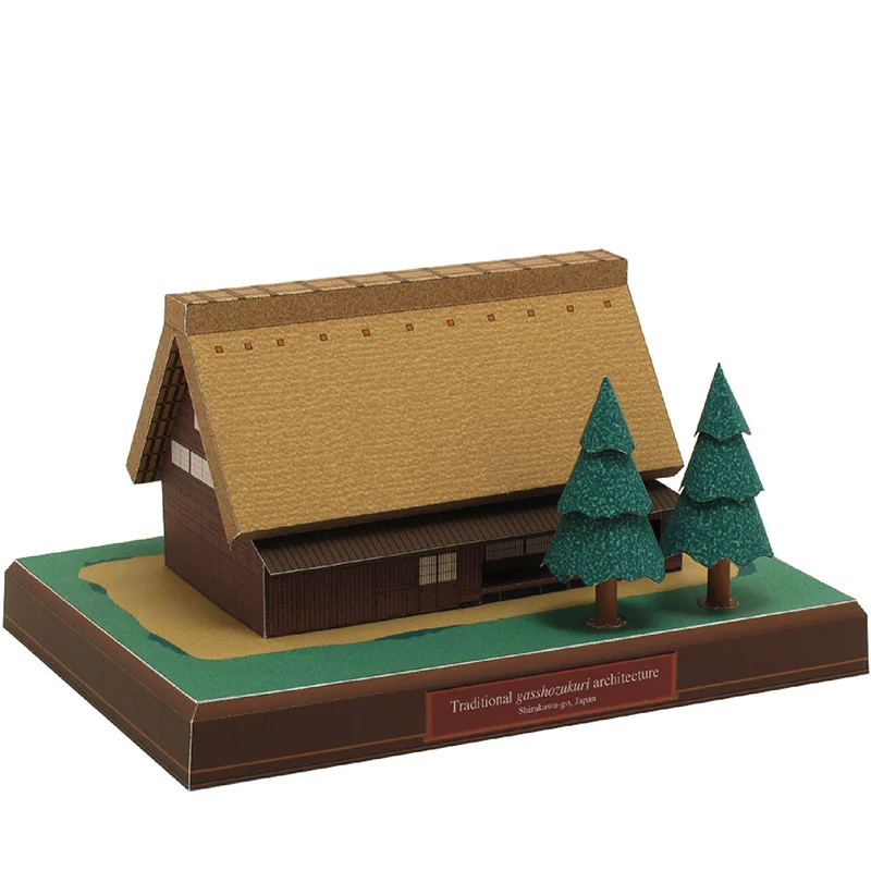 Art Craft With Cardboard - Japan Cottage Gasshozukuri Mini 3D Papier