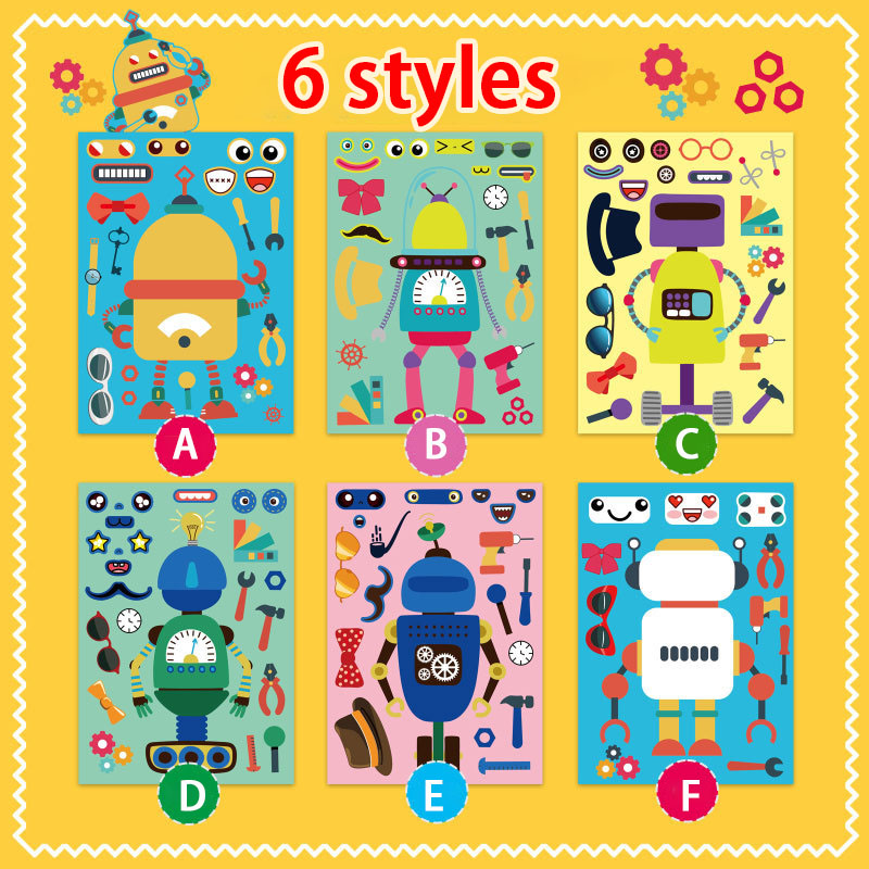 Monteer robotstickers voor kin - Art Craft Toddler recensie en prijs