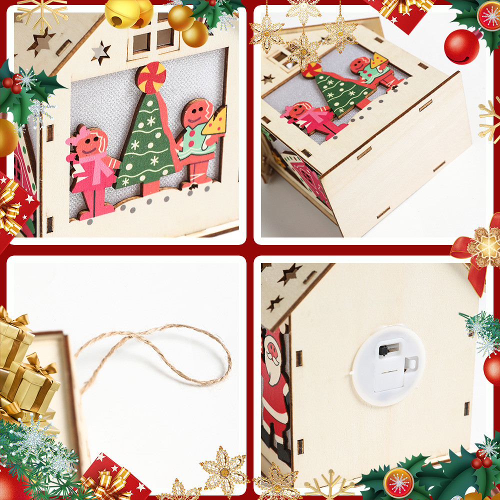 3D Houten Kersthuiskit met Ver - Light Art And Craft recensie en prijs