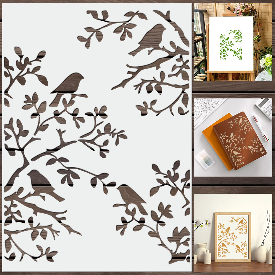 1 stks DIY vogeltak stencil vo - Art Craft Template recensie en prijs