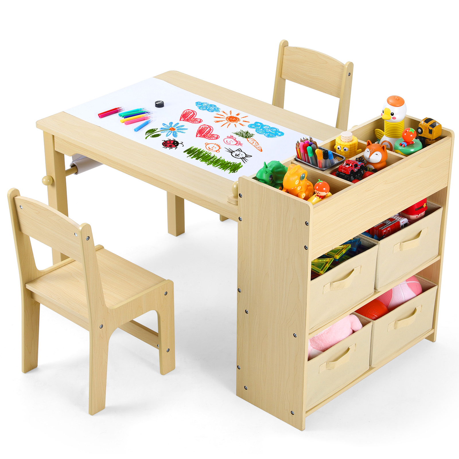 AOOU Kinderkunsttafel en 2 sto - Art Craft Toddler recensie en prijs