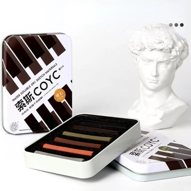 6-Kleur Kunstenaar Houtskool S - Chalk Pastel Set recensie en prijs