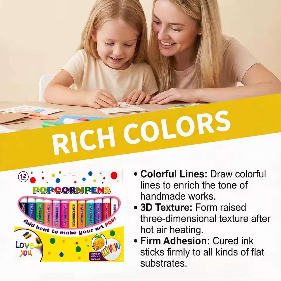Puffy Popcorn Pen Set, soepele - Art Craft Easy recensie en prijs