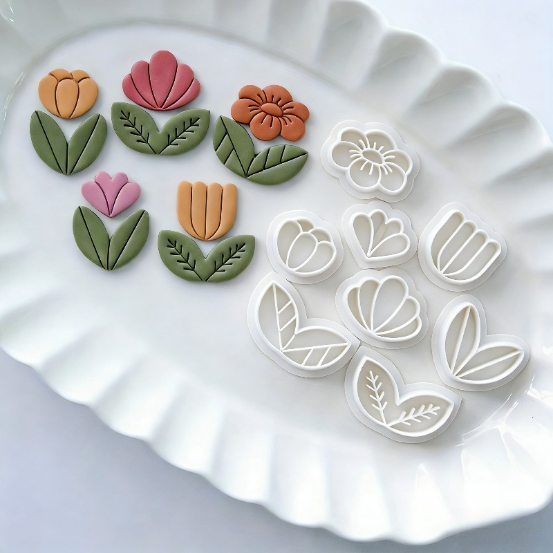 8 stuks bloemenblad-polymeerkl - Art Craft With Leaves recensie en prijs