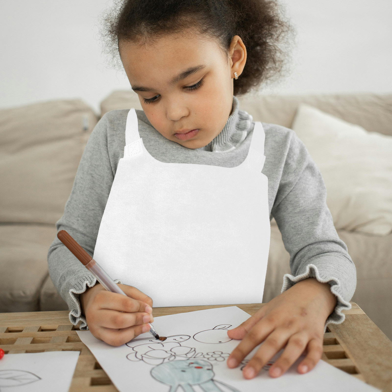 10 stuks witte kinderschorten, - Art Craft Toddler recensie en prijs